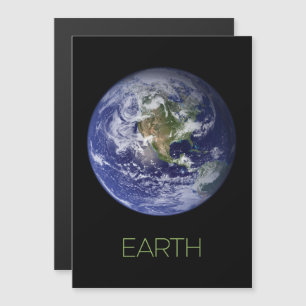 Outer Space, Cosmos, Solar System, Planet Earth Magnetic Invitation