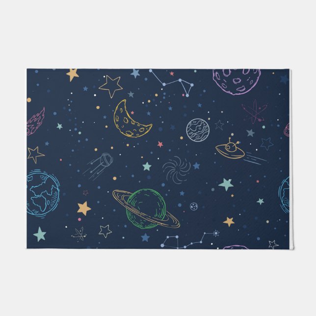 Outer space elements pattern doormat (Front)