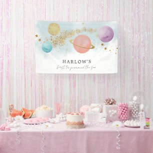 Outer Space First trip around the sun Birthday Banner