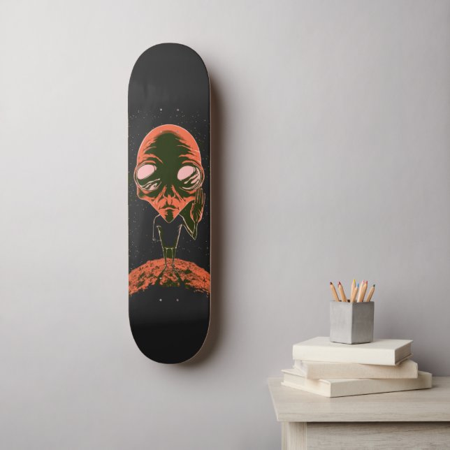 Outer Space Funny Alien Galaxy Lover Gift Skateboard (Wall Art)