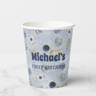 Outer Space Galaxy Astronaut Paper Cups