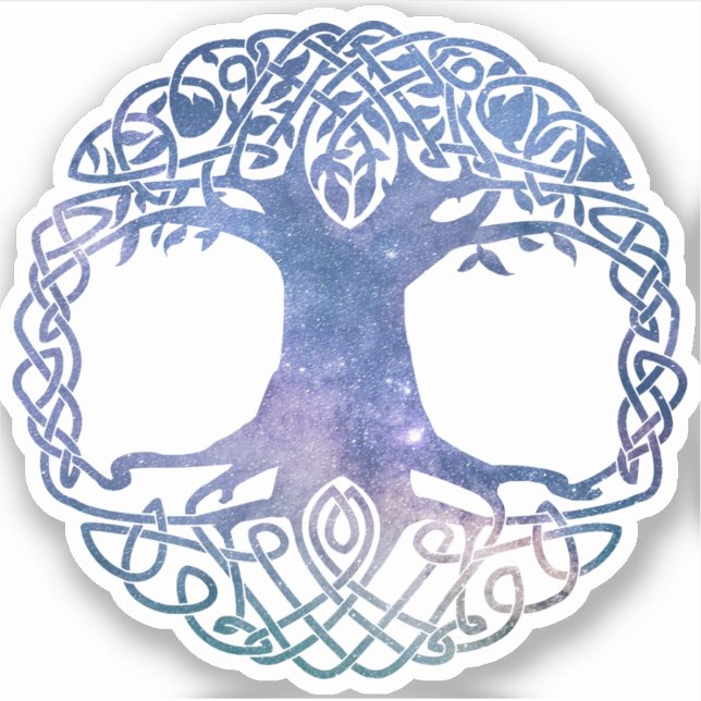 Outer Space Galaxy Celtic Tree of Life (Front)