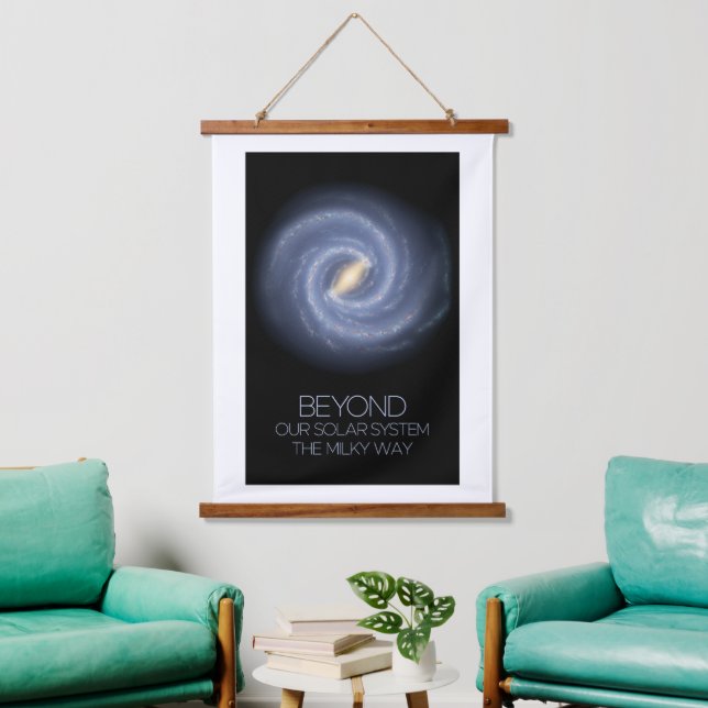 Outer Space, Galaxy, Milky Way, Cosmos, Universe Hanging Tapestry (Living Room)