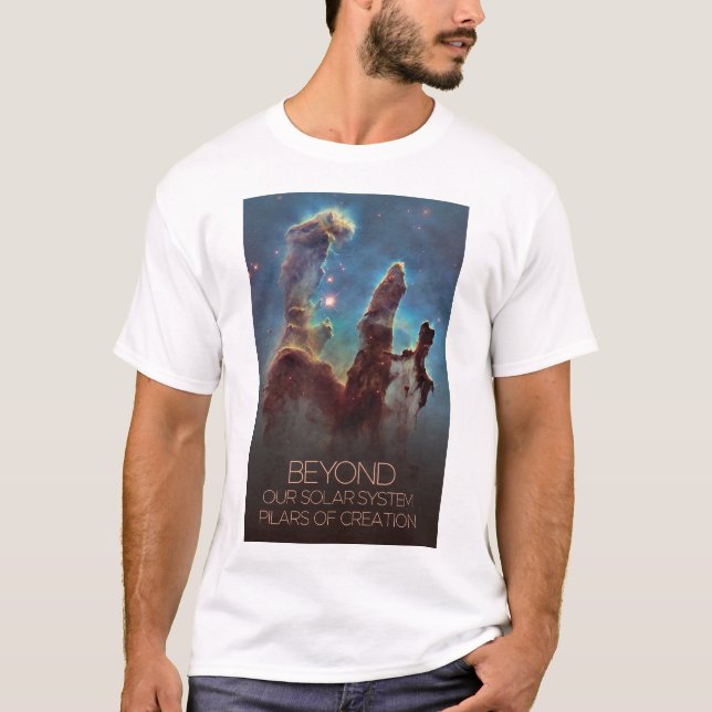 Outer Space, Galaxy, Milky Way, Pilars Of Creation T-Shirt (Front)