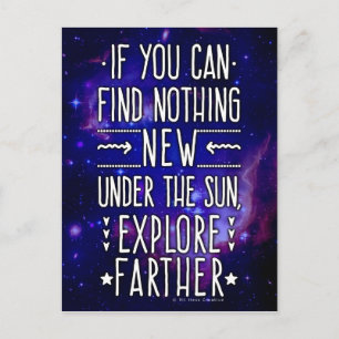 Outer Space Galaxy / Nebula with Exploration Words Postcard