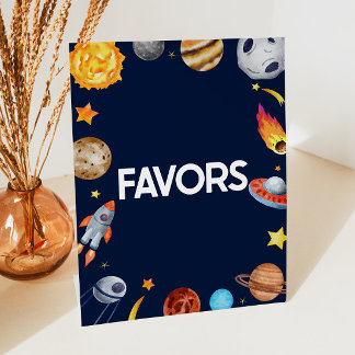 Outer Space Galaxy Party Favours Table Party Sign