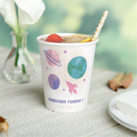 Outer Space Galaxy Planet Girl 1st Birthday
