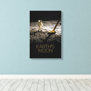 Outer Space, Galaxy, Solar System, Earth's Moon Canvas Print