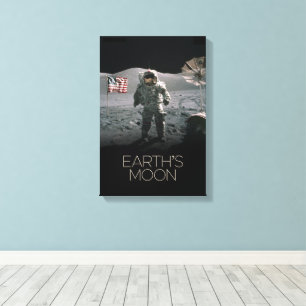 Outer Space, Galaxy, Solar System, Earth's Moon Canvas Print