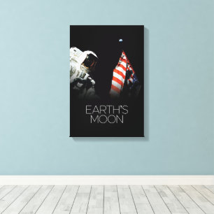 Outer Space, Galaxy, Solar System, Earth's Moon Canvas Print