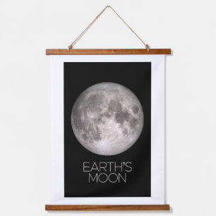 Outer Space, Galaxy, Solar System, Earth's Moon Hanging Tapestry