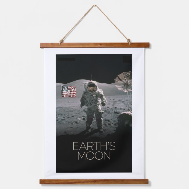 Outer Space, Galaxy, Solar System, Earth's Moon Hanging Tapestry (Front)