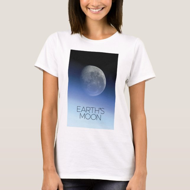 Outer Space, Galaxy, Solar System, Earth's Moon T-Shirt (Front)