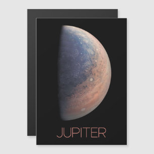 Outer Space, Galaxy, Solar System, Planet Jupiter Magnetic Invitation