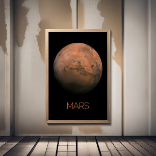Outer Space, Galaxy, Solar System, Planet Mars Poster