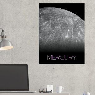 Outer Space, Galaxy, Solar System, Planet Mercury Foil Prints