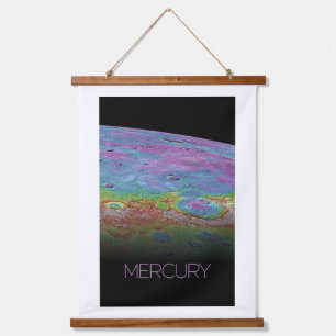 Outer Space, Galaxy, Solar System, Planet Mercury Hanging Tapestry