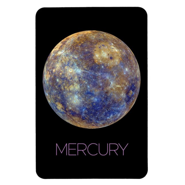 Outer Space, Galaxy, Solar System, Planet Mercury Magnet (Vertical)