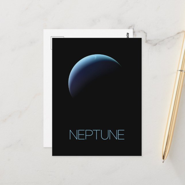 Outer Space, Galaxy, Solar System, Planet Neptune Postcard (Front/Back In Situ)
