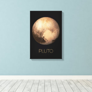 Outer Space, Galaxy, Solar System, Planet Pluto Canvas Print