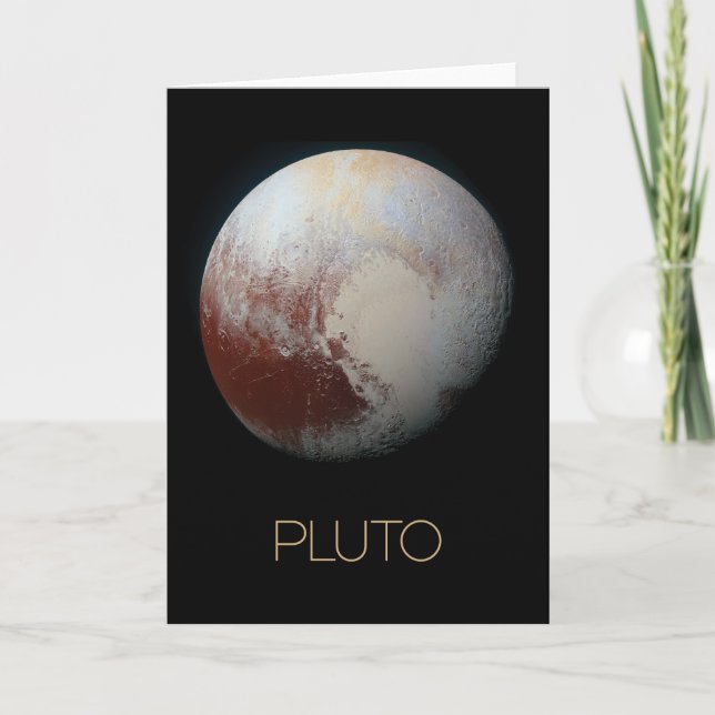 Outer Space, Galaxy, Solar System, Planet Pluto Card (Front)