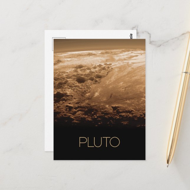 Outer Space, Galaxy, Solar System, Planet Pluto Postcard (Front/Back In Situ)