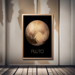Outer Space, Galaxy, Solar System, Planet Pluto Poster