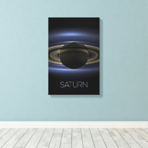Outer Space, Galaxy, Solar System, Planet Saturn Canvas Print