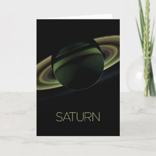 Outer Space, Galaxy, Solar System, Planet Saturn Card