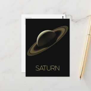 Outer Space, Galaxy, Solar System, Planet Saturn Postcard