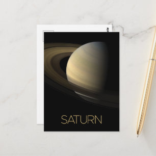 Outer Space, Galaxy, Solar System, Planet Saturn Postcard