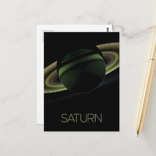 Outer Space, Galaxy, Solar System, Planet Saturn Postcard