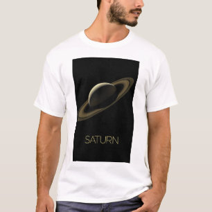 Outer Space, Galaxy, Solar System, Planet Saturn T-Shirt