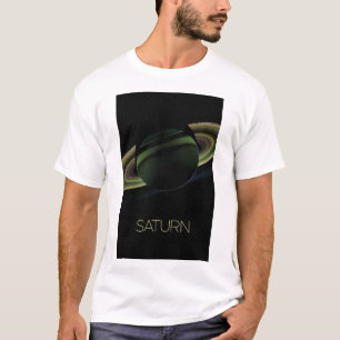 Outer Space, Galaxy, Solar System, Planet Saturn T-Shirt