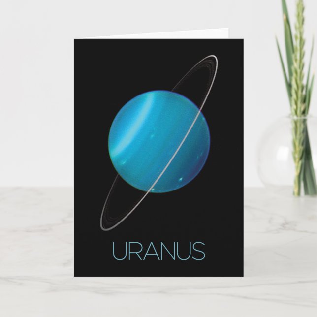 Outer Space, Galaxy, Solar System, Planet Uranus Card (Front)