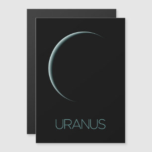 Outer Space, Galaxy, Solar System, Planet Uranus Magnetic Invitation