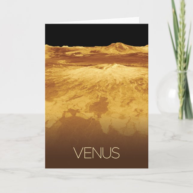 Outer Space, Galaxy, Solar System, Planet Venus Card (Front)