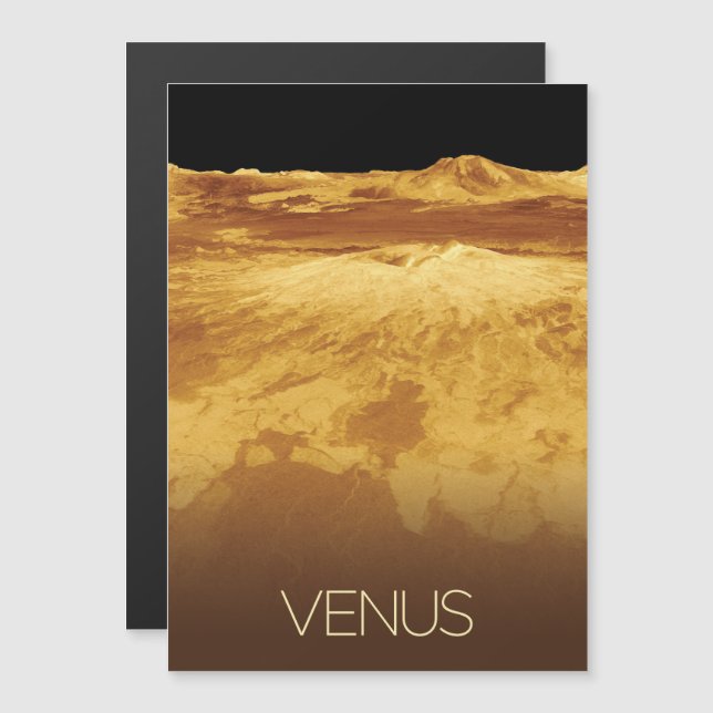 Outer Space, Galaxy, Solar System, Planet Venus Magnetic Invitation (Front/Back)