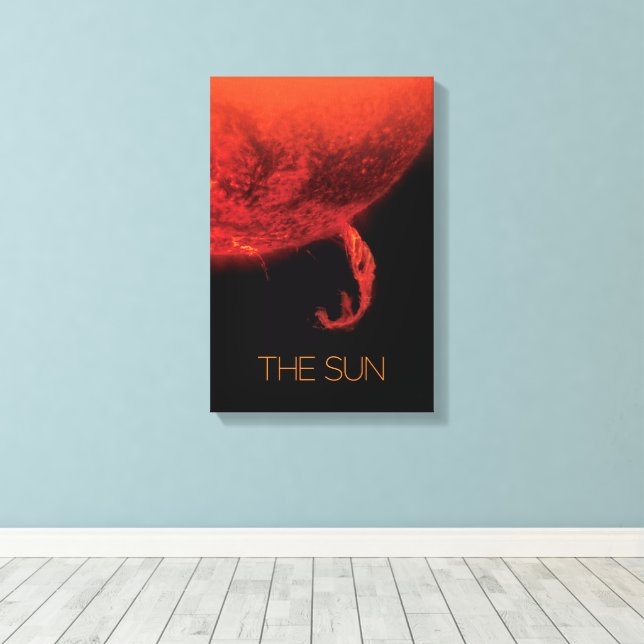 Outer Space, Galaxy, Solar System, Stars, The Sun Canvas Print (Insitu(Wood Floor))