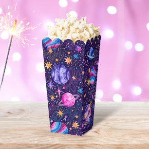 Outer space Galaxy with Planets Comets and Stars Favour Box