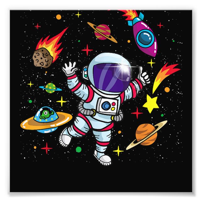 Outer Space Gift for Sci Fi Kids- Boys & Girls Ast Photo Print (Front)