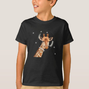 Outer Space Giraffe And Stars T-Shirt