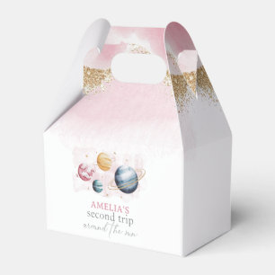 Outer Space Girl Birthday Galaxy Stars Planets Favour Box