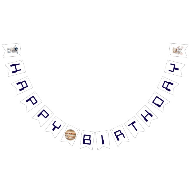 Outer Space Happy Birthday Bunting Flags Signs (All)
