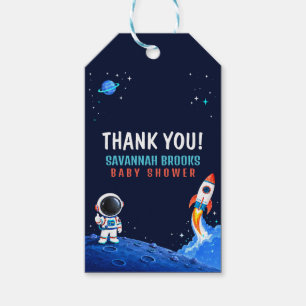 Outer Space Houston Boy Baby Shower Gift Tags