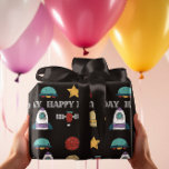 Outer Space Kids Birthday Wrapping Paper<br><div class="desc">Elevate your gift-giving experience with this exclusive,  top-notch wrapping paper featuring a one-of-a-kind birthday design (in Black). Its exceptional quality and distinctiveness will make your presents stand out,  leaving a lasting impression on the recipient,  making it a must-have for any special occasion.</div>