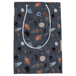 Outer space liftoff medium gift bag