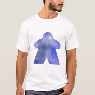 Outer Space Meeple in Blue T-Shirt