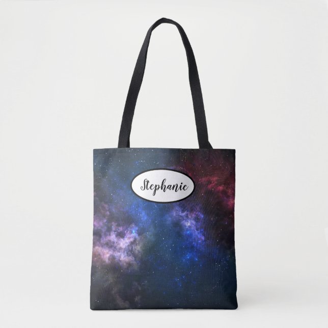 Outer Space Nebula Print Custom Tote Bag (Front)