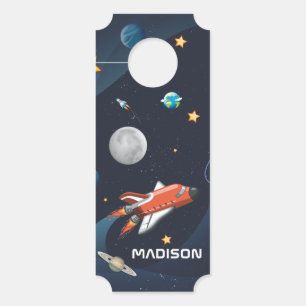 Outer Space Pattern Shuttle in Galaxy Door Hanger